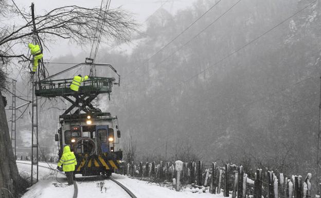El fuerte temporal cierra de nuevo las conexiones ferroviarias y complica el tráfico rodado entre León y Asturias