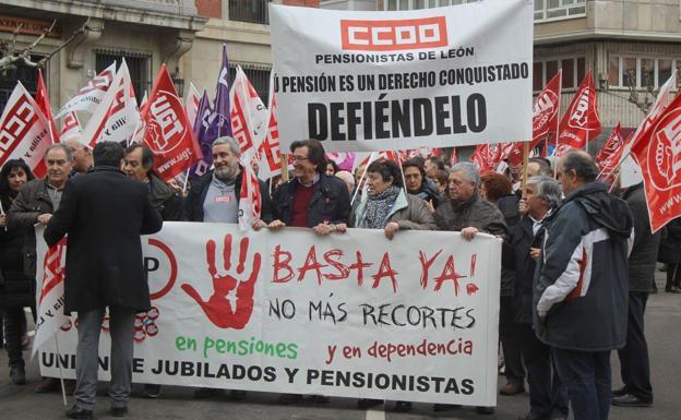 Los sindicatos reclamarán este jueves que se garantice el futuro de las pensiones con una concentración en Ponferrada