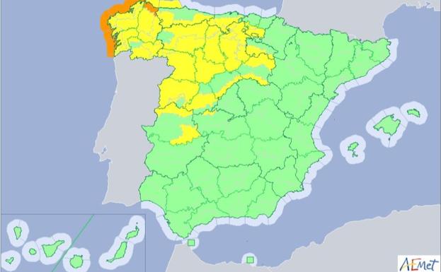 Aemet alerta de nevadas y rachas de viento de hasta 80 kilómetros por hora