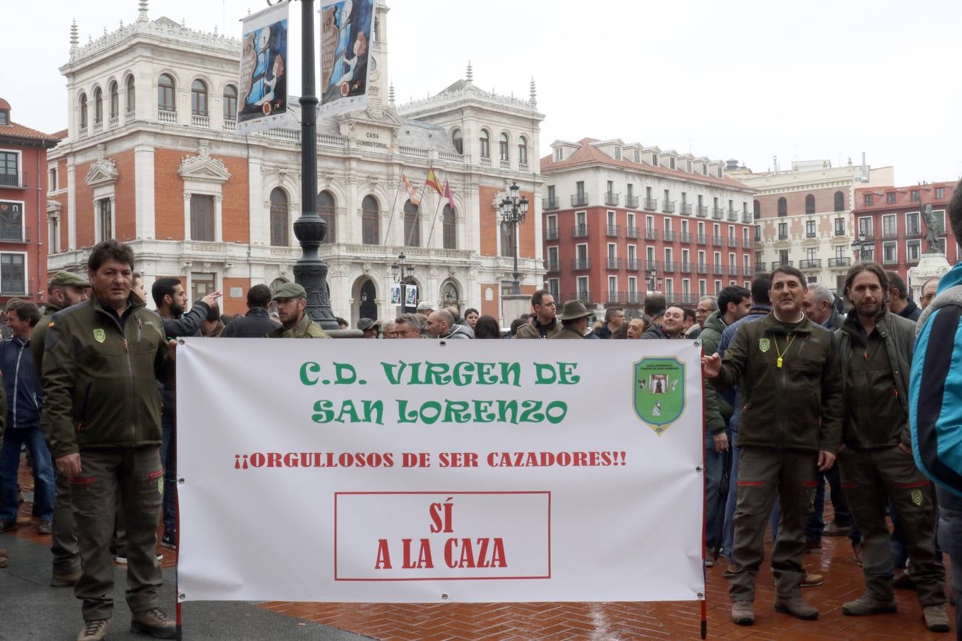 Concentración de cazadores en Valladolid