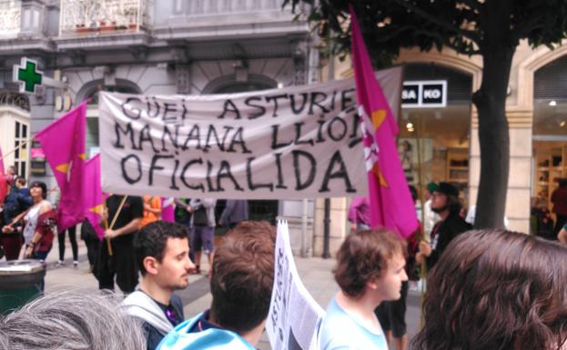 El leonesismo se une a la causa de la oficialidad del asturiano en una manifestación «histórica»