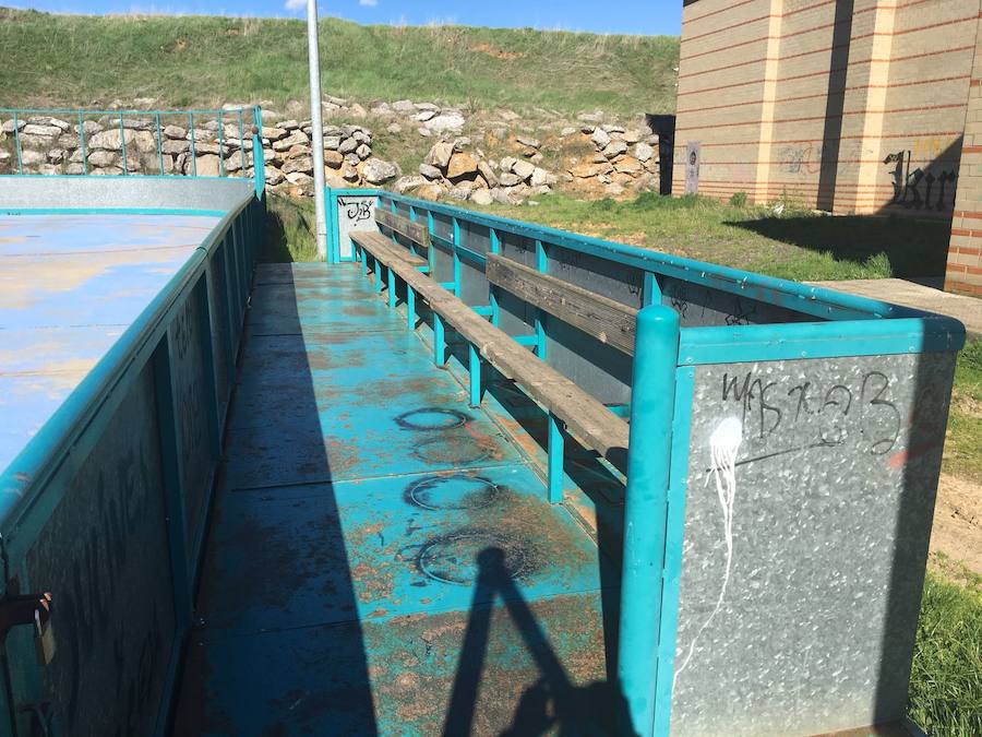 El estado de la cancha del Hockey In Line León