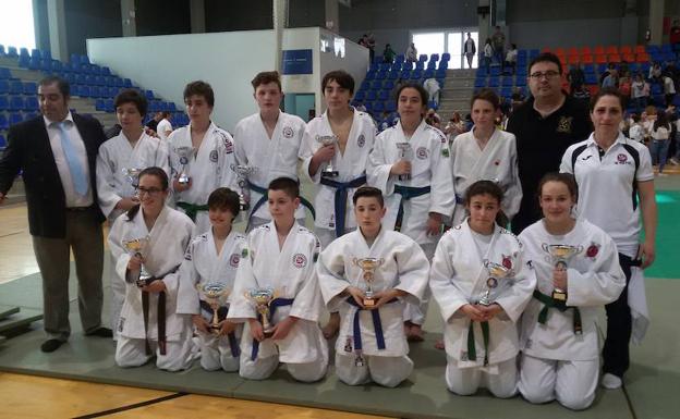 Doce medallas para el judo leonés en el autonómico júnior