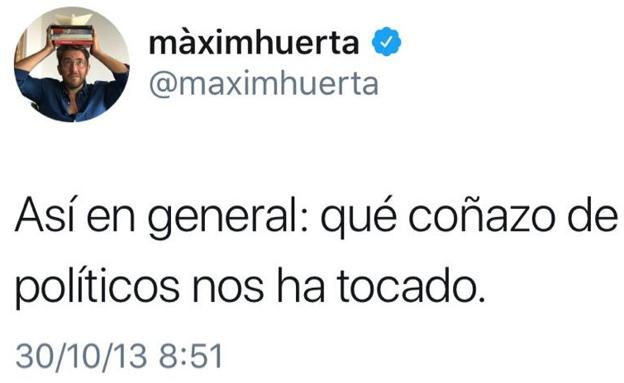 Màxim Huerta, de su 'odio del deporte' a 'pienso mimarlo'