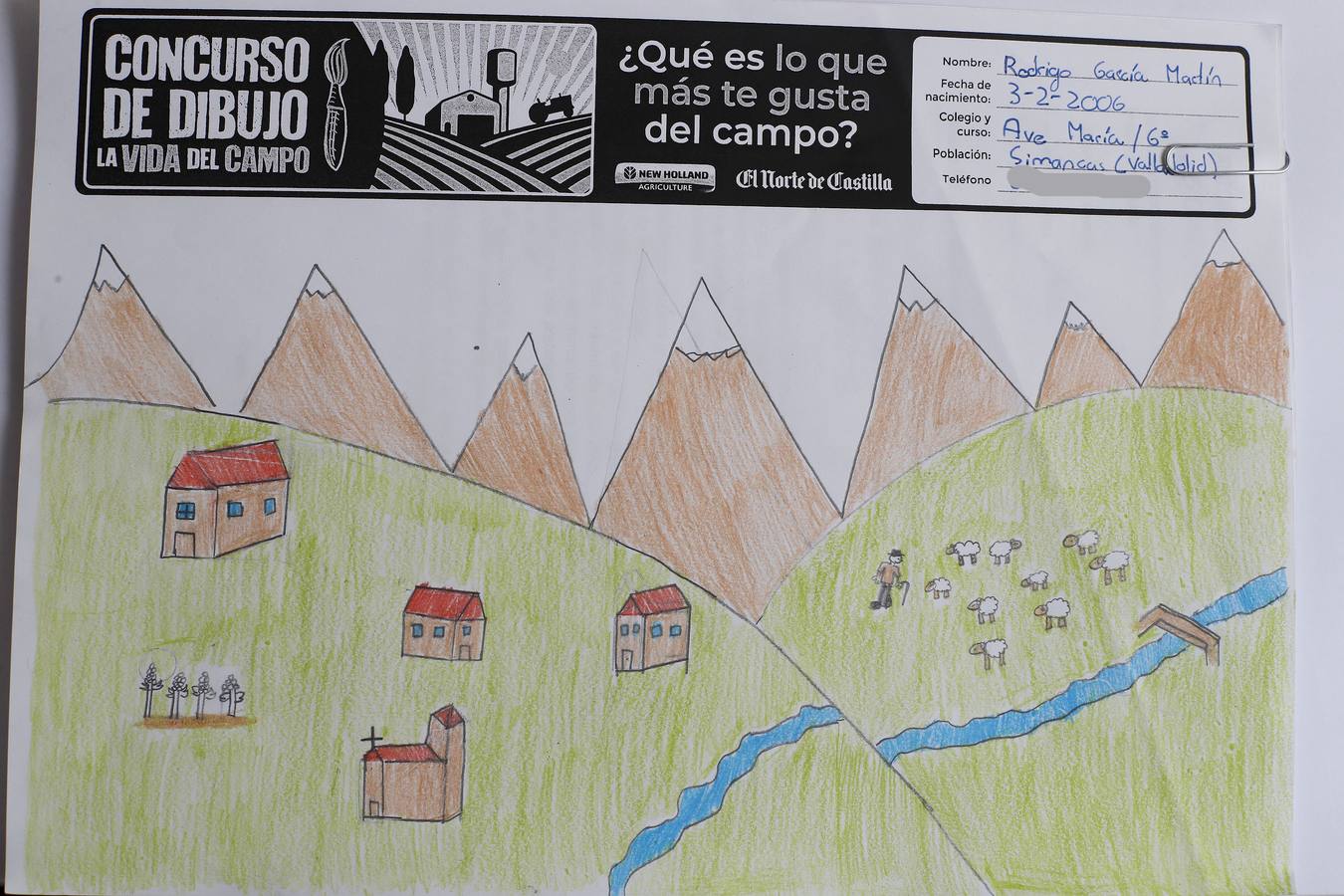 Trabajos de 6º de Primaria en la modalidad de dibujo del II Concurso de Dibujo y Cómic 'La vida del campo'