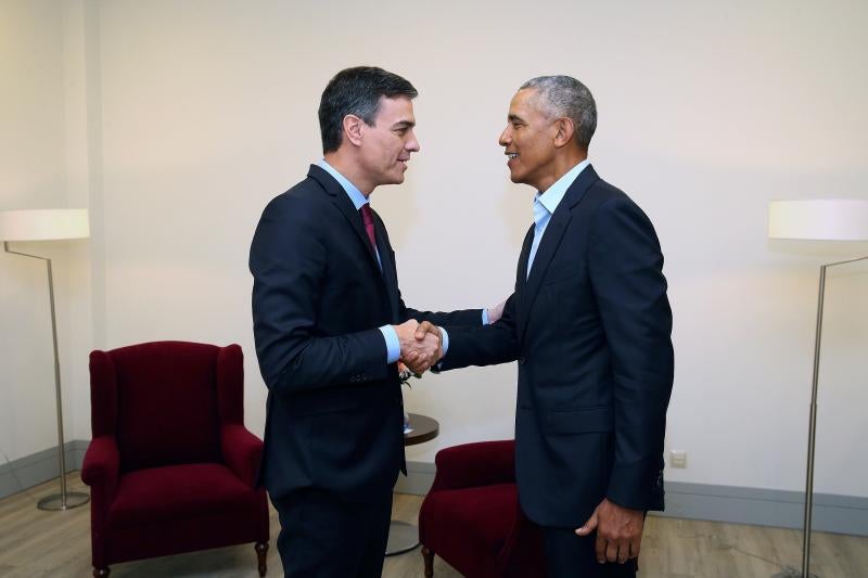 Pedro Sánchez acude a un cita exprés con Barack Obama fuera de la Moncloa