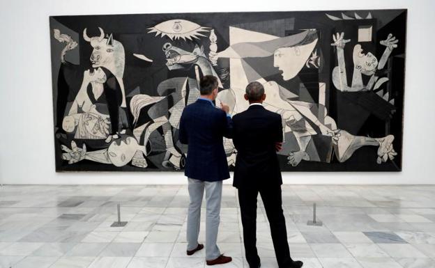 El Rey y Obama, frente al Guernica