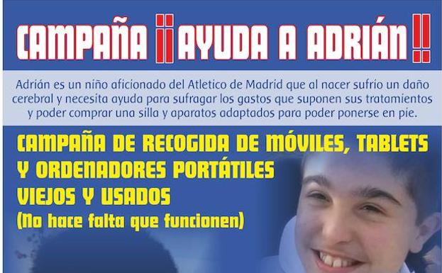 La Peña Atlética de La Bañeza se suma a la campaña para ayudar al pequeño Adrián