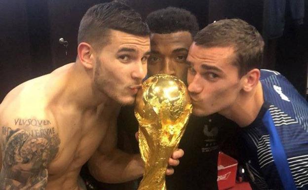 Griezmann, Lucas Hérnandez y Lemar, primeros campeones del mundo rojiblancos