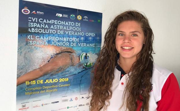 La leonesa Sara Rodríguez Rubio se queda a cinco décimas del podio en el nacional de natación