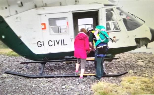 Rescatan en el Moncayo a una mujer de 63 años que se cayó al hacer una foto