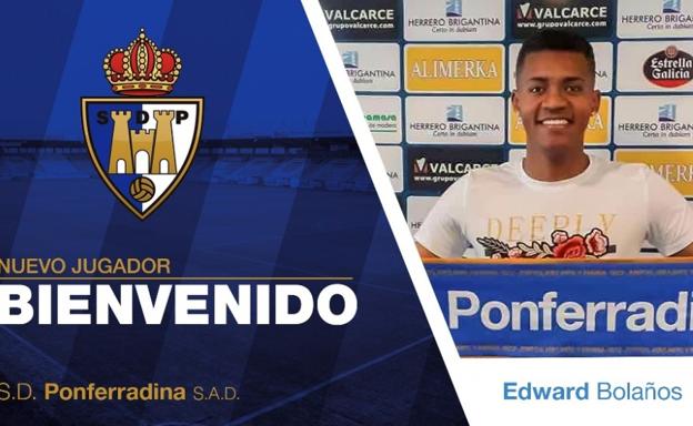 La Deportiva cierra el acuerdo para incorporar al delantero sub-23 Edward Bolaños
