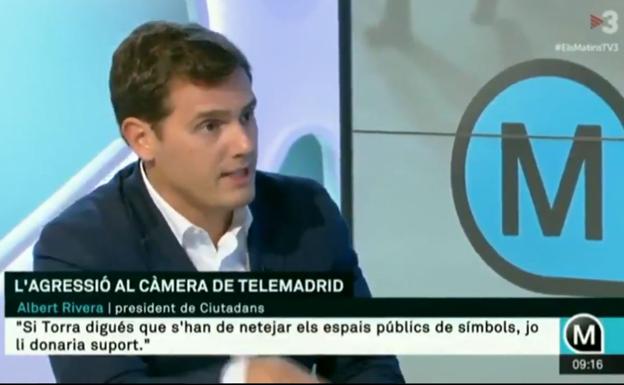 Rivera acusa a TV3 de hacer «propaganda separatista» en una entrevista en 'Els Matins'