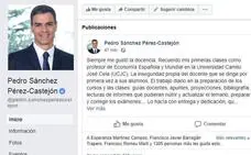 El mensaje de Pedro Sánchez en Facebook: «Las tesis se hacen gracias al esfuerzo de muchos»