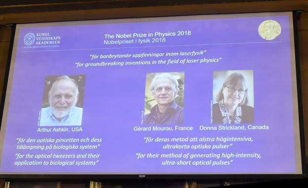 Nobel de Física para los científicos de la tecnología láser