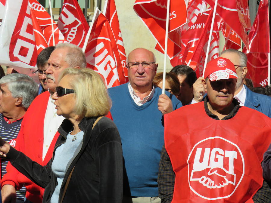 Concentración de los pensionistas leoneses