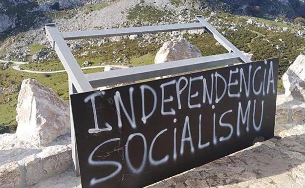 Destrozan el Mirador de la Princesa en Picos de Europa un mes después de su inauguración