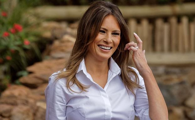 Melania Trump se lleva un buen susto en su viaje en avión a Filadelfia