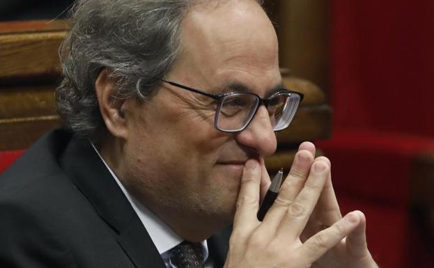 Torra garantiza que no habrá vuelta atrás con la república en el aniversario del 27-O