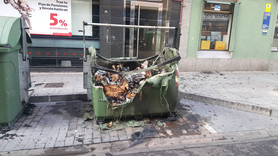 Queman un contenedor en León capital