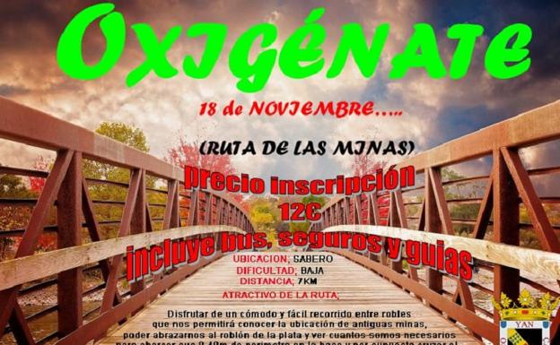 Regresa el programa Oxigénate con la 'Ruta de las Minas'