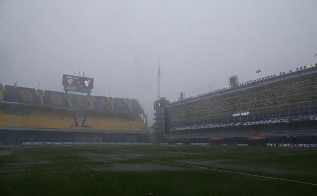 El Boca-River, aplazado a este domingo por las intensas lluvias