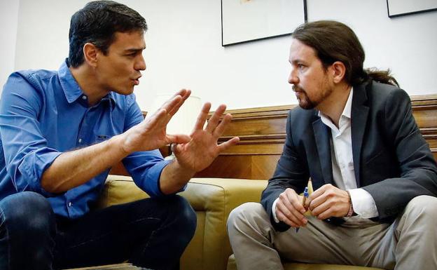 Pedro Sánchez choca con Pablo Iglesias por la duración de la legislatura si no hay Presupuestos