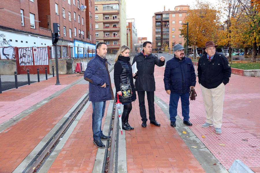 Visita institucional al trazado ferroviario del barrio de San Mamés