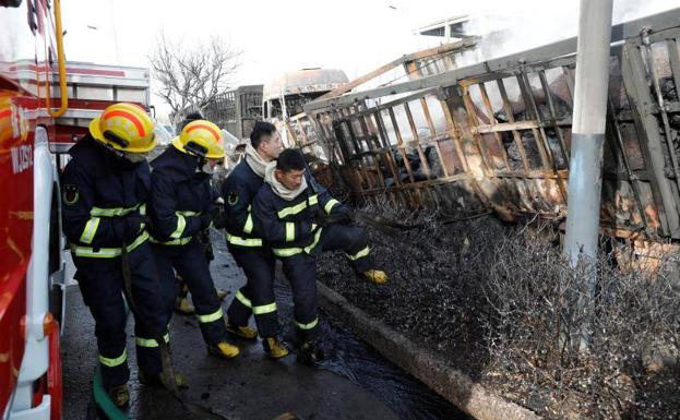 Una explosión junto a una planta química en China deja al menos 22 muertos