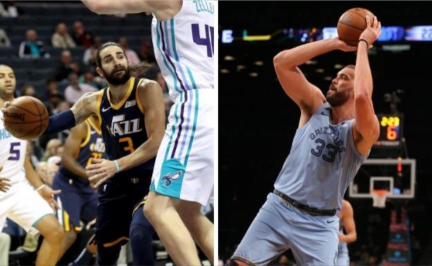 Los españoles Ricky Rubio y Marc Gasol brillan y sus equipos ganan en la NBA