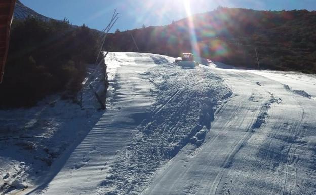 El frio permite la apertura de La Pinilla