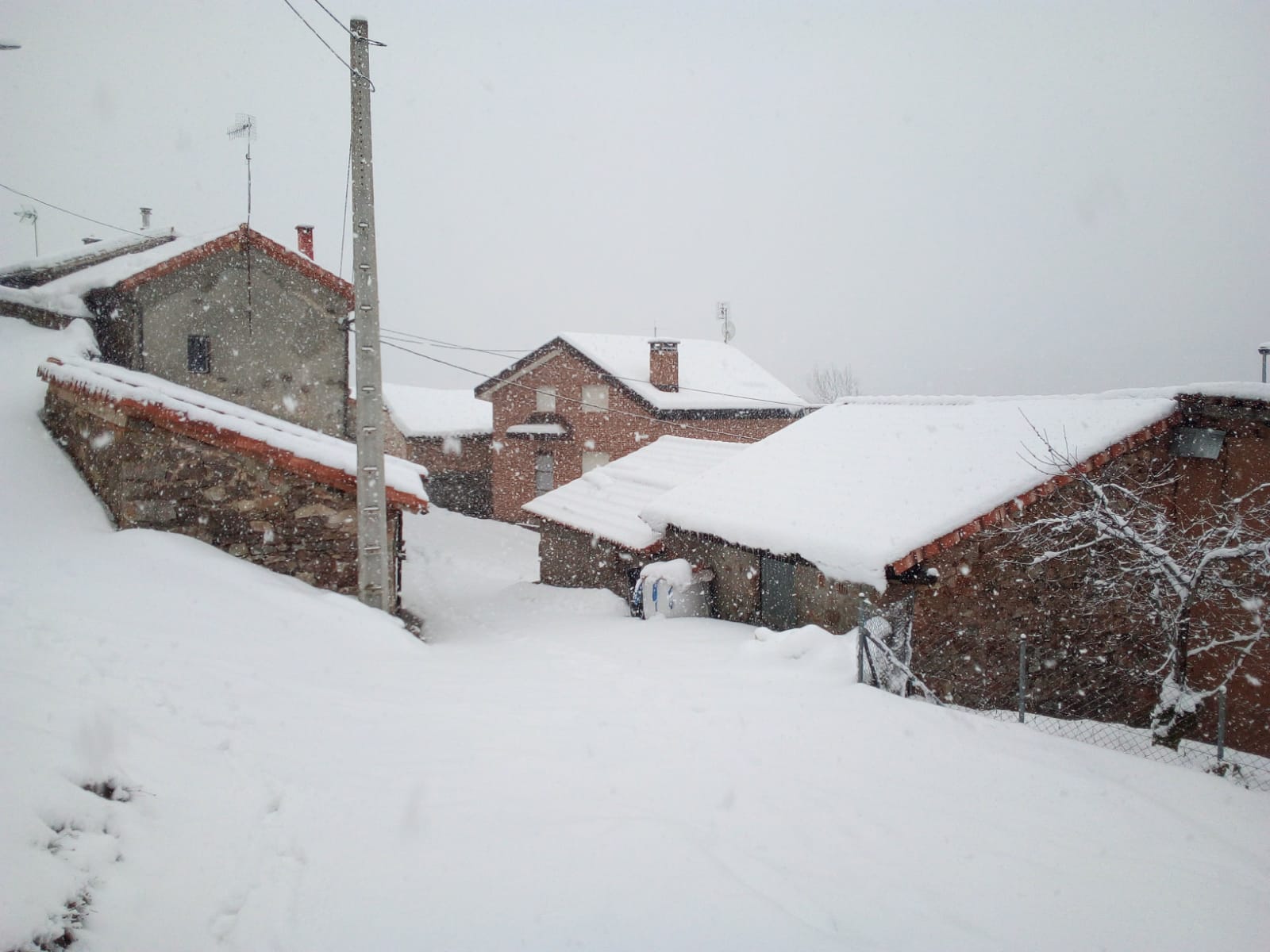 Pueblos sepultados por la nieve