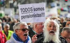 Los taxistas se unen a la protesta de los jubilados en Madrid