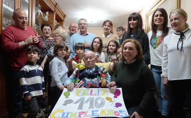 Saturnino, el leonés que sopla 110 velas