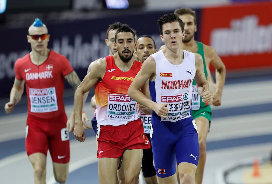 Saúl Ordóñez en la semifinal del Europeo de Glasgow