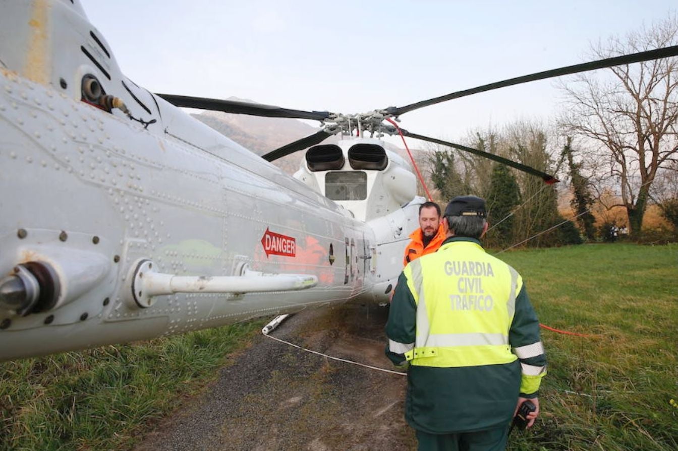 Al rescate del helicóptero