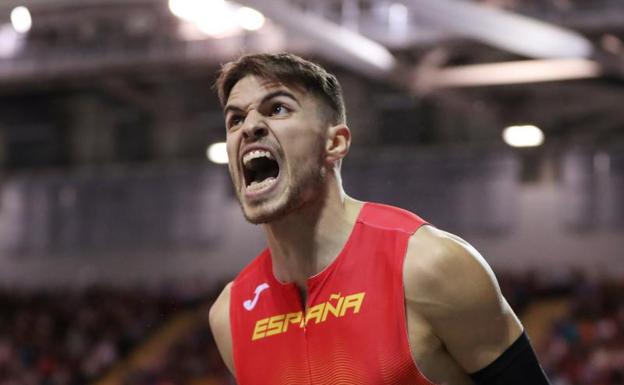 Husillos, plata y récord en 400, da a España la primera medalla en Glasgow