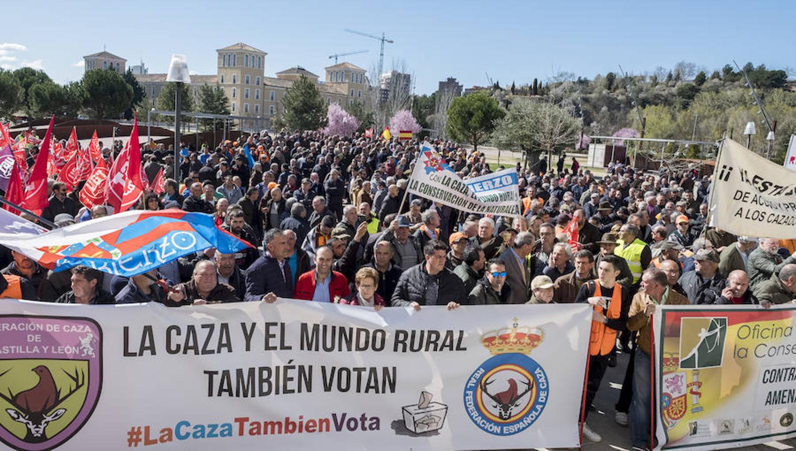 Manifestación en defensa de la caza