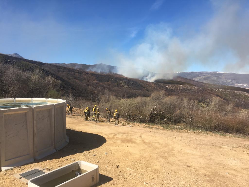 Incendio en la localidad de La Baña