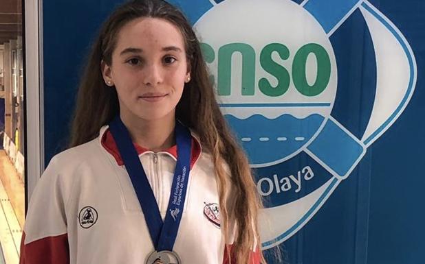 Ariadna Puertas, subcampeona de España infantil en 50 metros libres