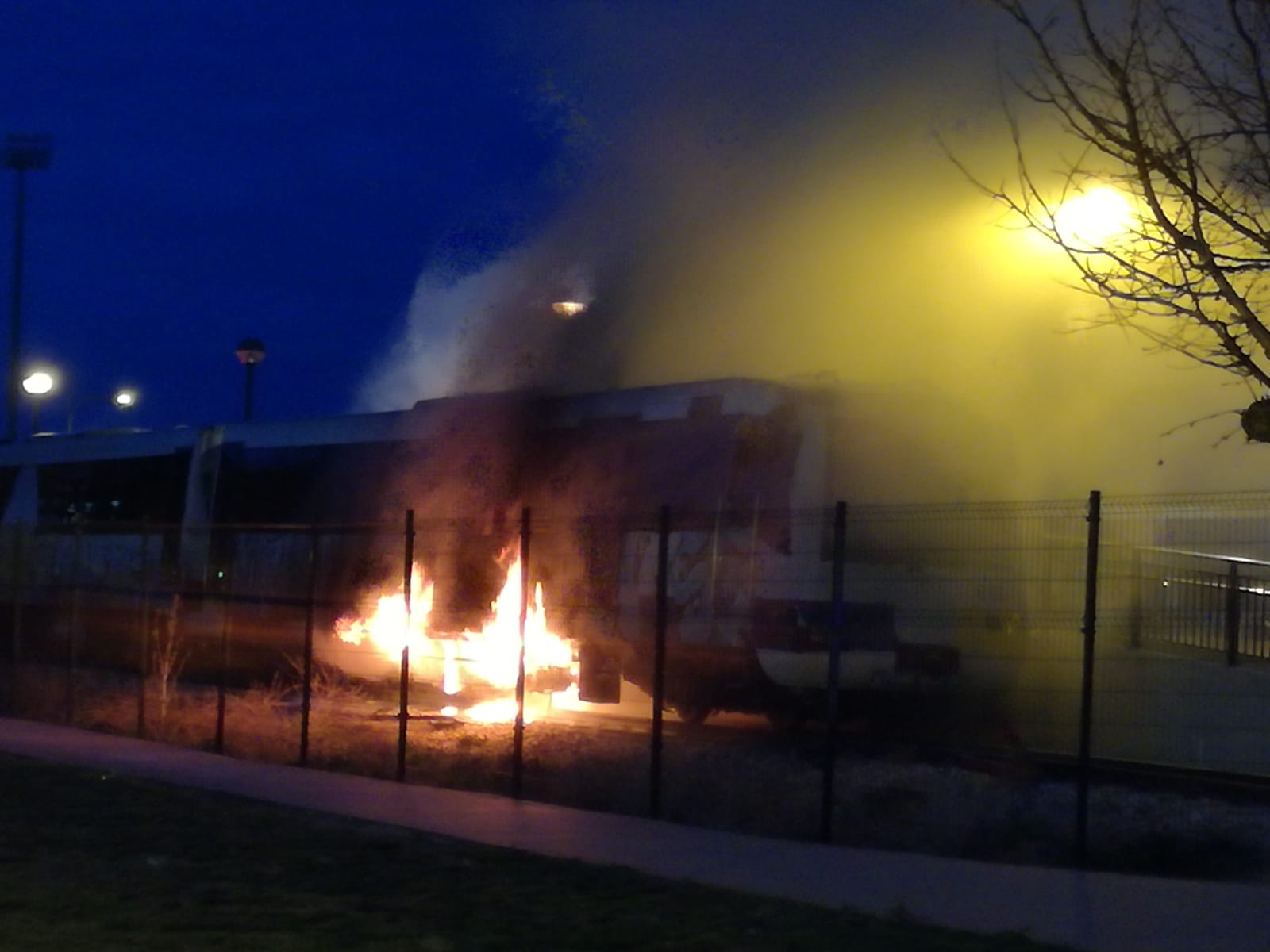 Arde un vagón de Feve en León