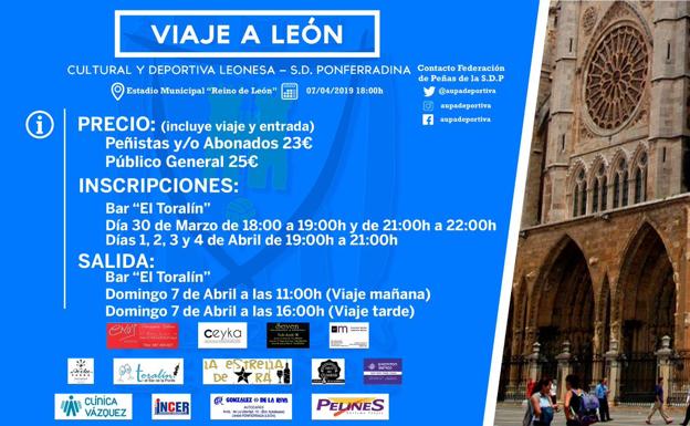 Organizan viaje de la afición de la Ponferradina a León