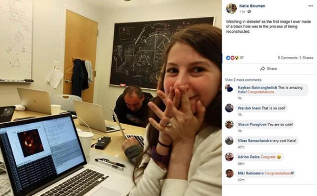 Katie Bouman, la joven científica clave en la imagen histórica de un agujero negro