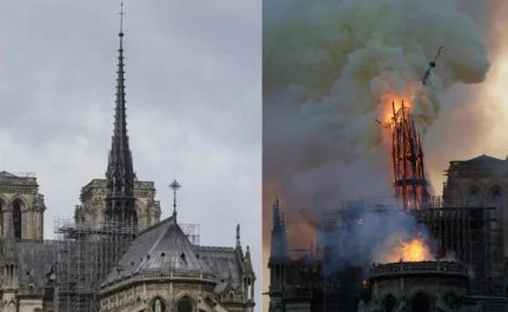 El incendio de la catedral de Notre Dame, en imágenes