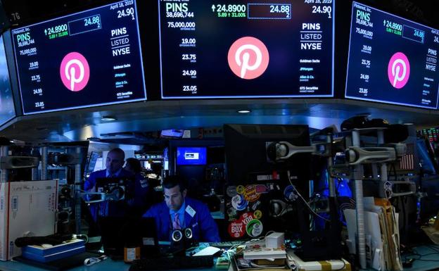 Pinterest se dispara en su debut en Wall Street