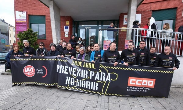 Simulacro de accidente laboral en Ponferrada