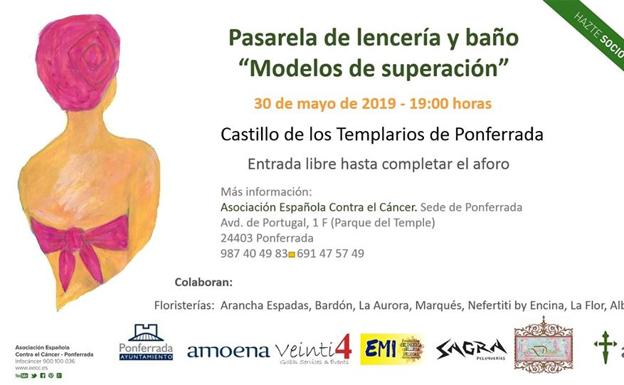 Mujeres operadas de cáncer de mama desfilan en lencería y ropa de baño este jueves en Ponferrada