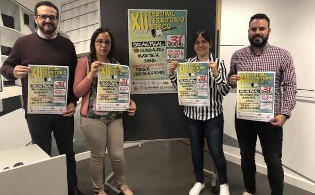 The Skandalers, Martín H. y Send, en la final del XII Festival Territorio Bosco este viernes en la Plaza de San Marcelo