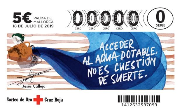 Jesús Calleja plasma su defensa de la naturaleza en el nuevo boleto del Sorteo del Oro de Cruz Roja