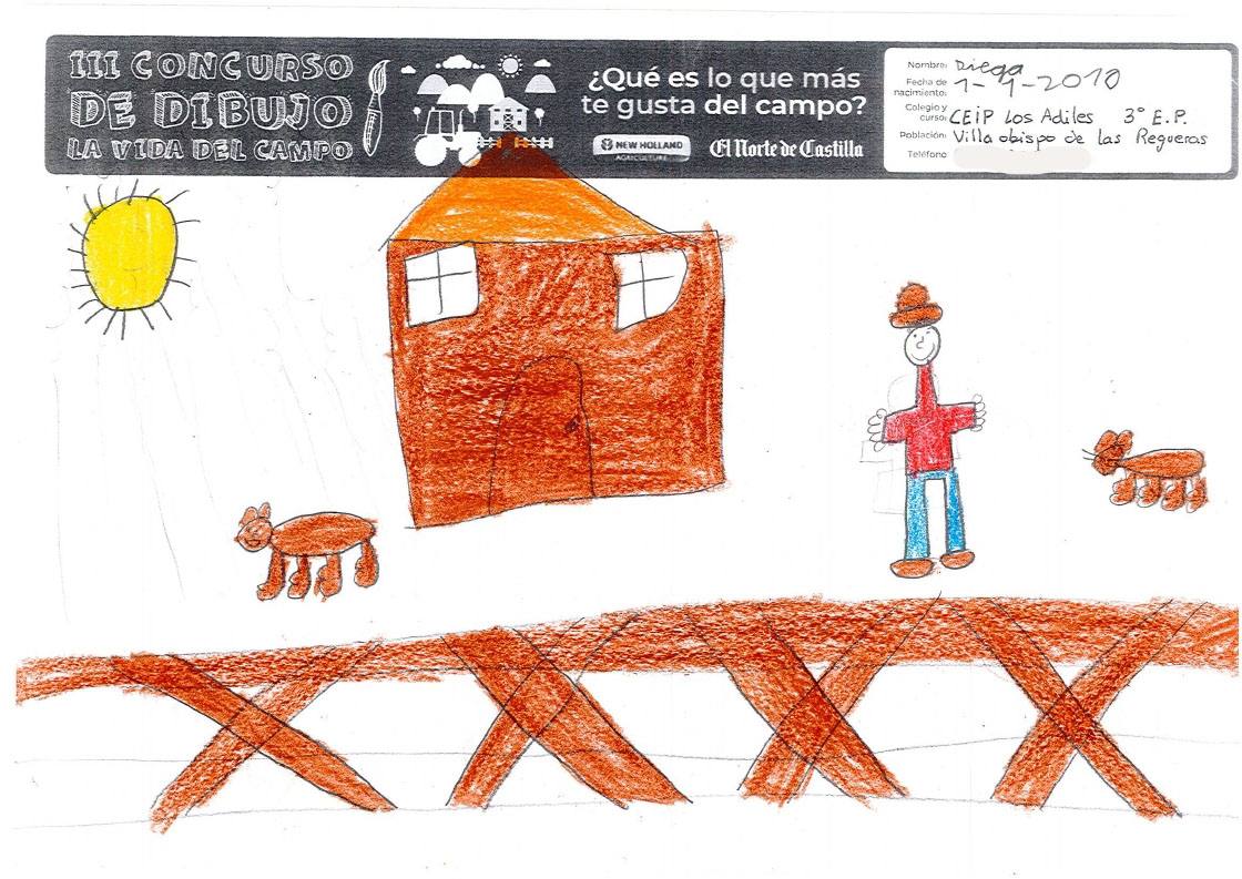 Trabajos de 3º de Primaria en la modalidad de dibujo del III Concurso de Dibujo y Cómic 'La vida del campo'